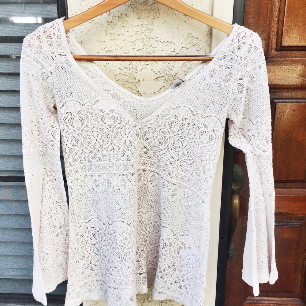 Beautiful cream lace blouse